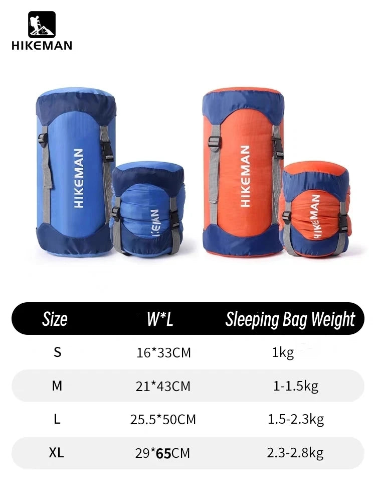 HIKEMAN Ultra-Light Sleeping Bag Compression Storage Bag - Waterproof & Portable