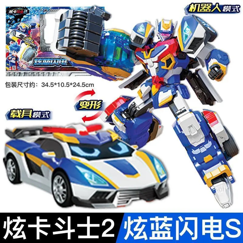 Transforming Metal Robot Action Figure - Blue SUV Mech Toy