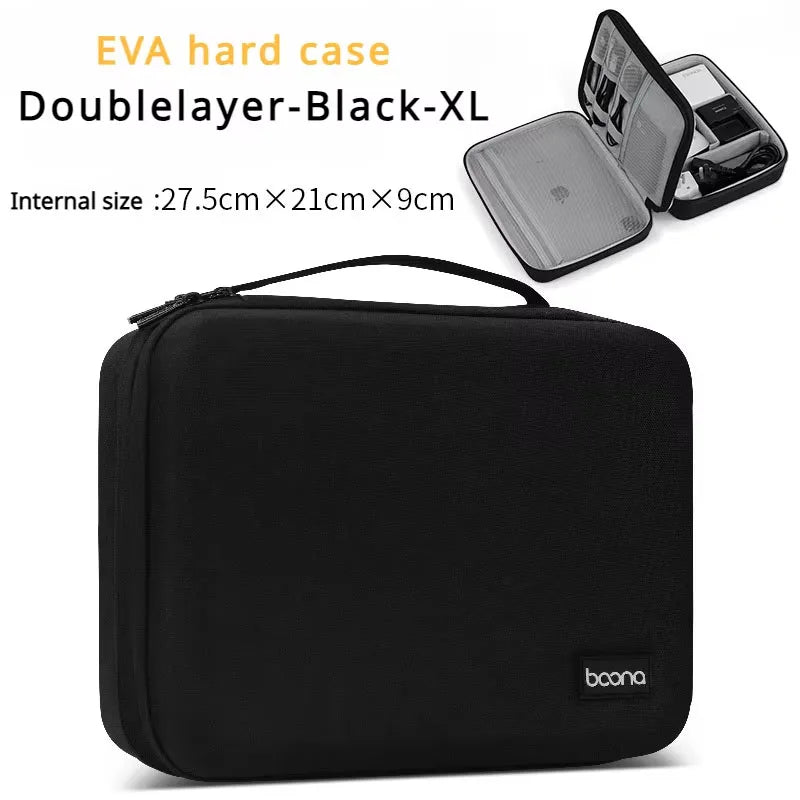 Hard Shell Digital Storage Bag for Travel Power Bank & Cables