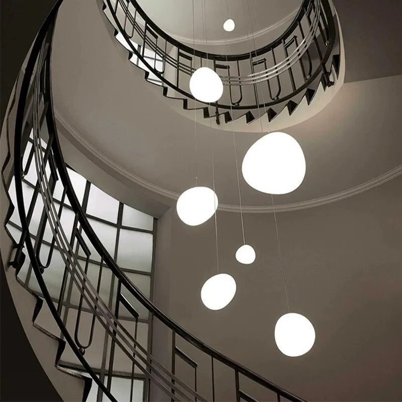 Glass Cobblestone Chandelier - Nordic Pendant Lighting for Stylish Spaces