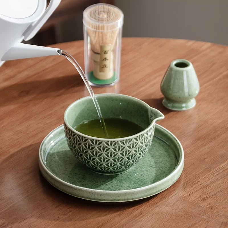 Authentic Japanese Matcha Tea Set - Bowl, Whisk & Accessories