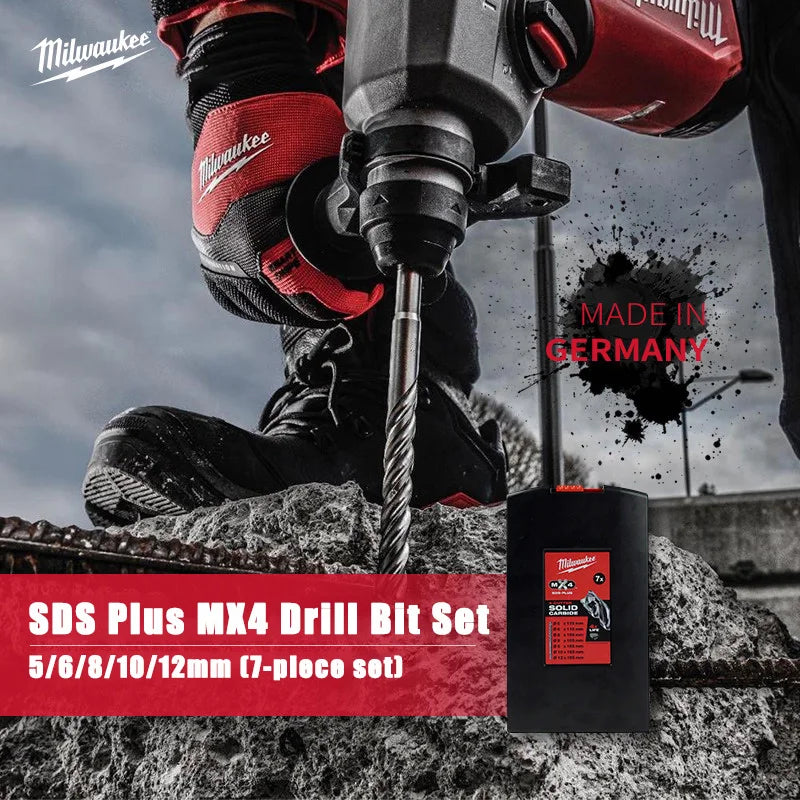Milwaukee 7-Piece Carbide Drill Bit Set for Concrete & Masonry