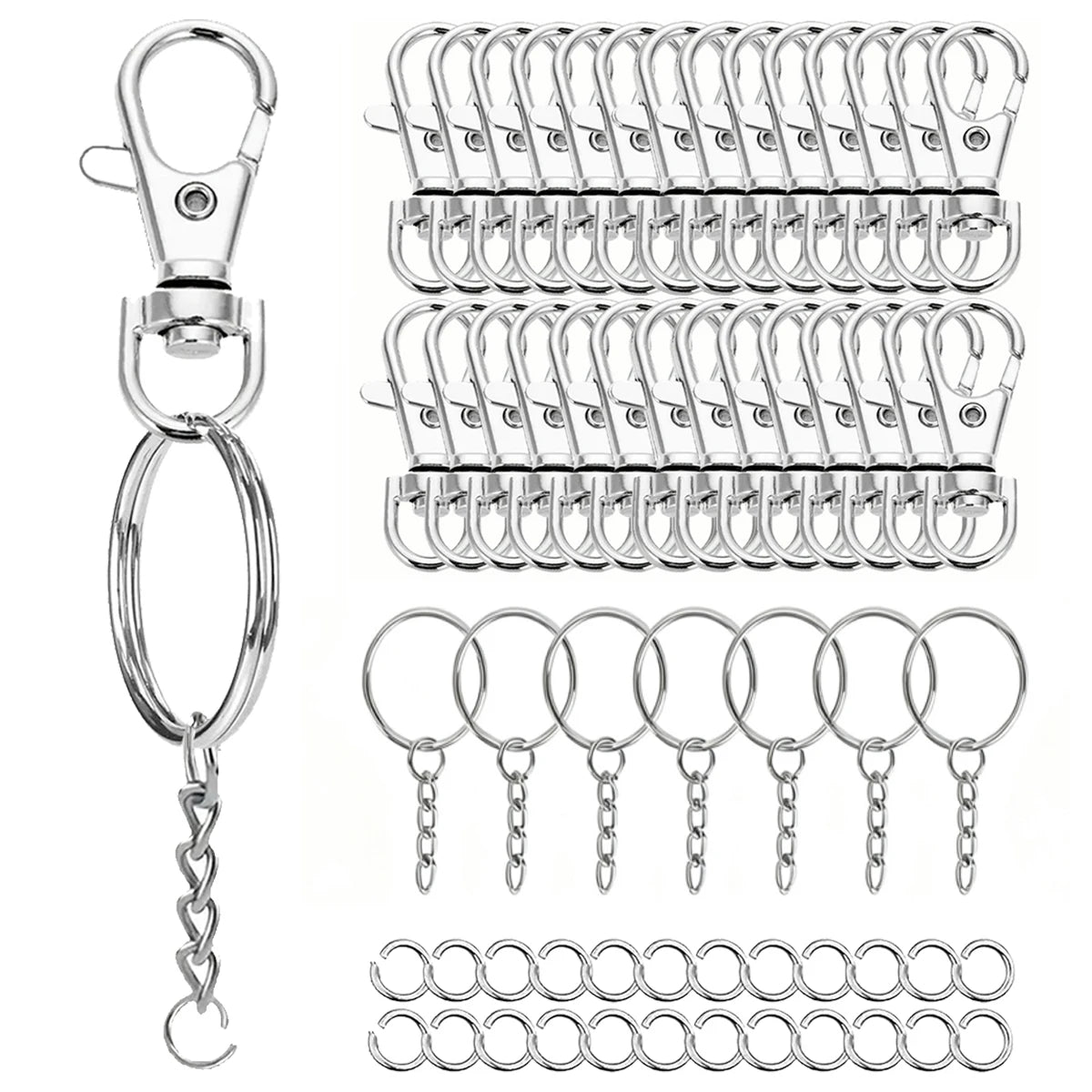 Zinc Alloy Keychains with Lobster Clasp for DIY Crafts & Bag Accessories