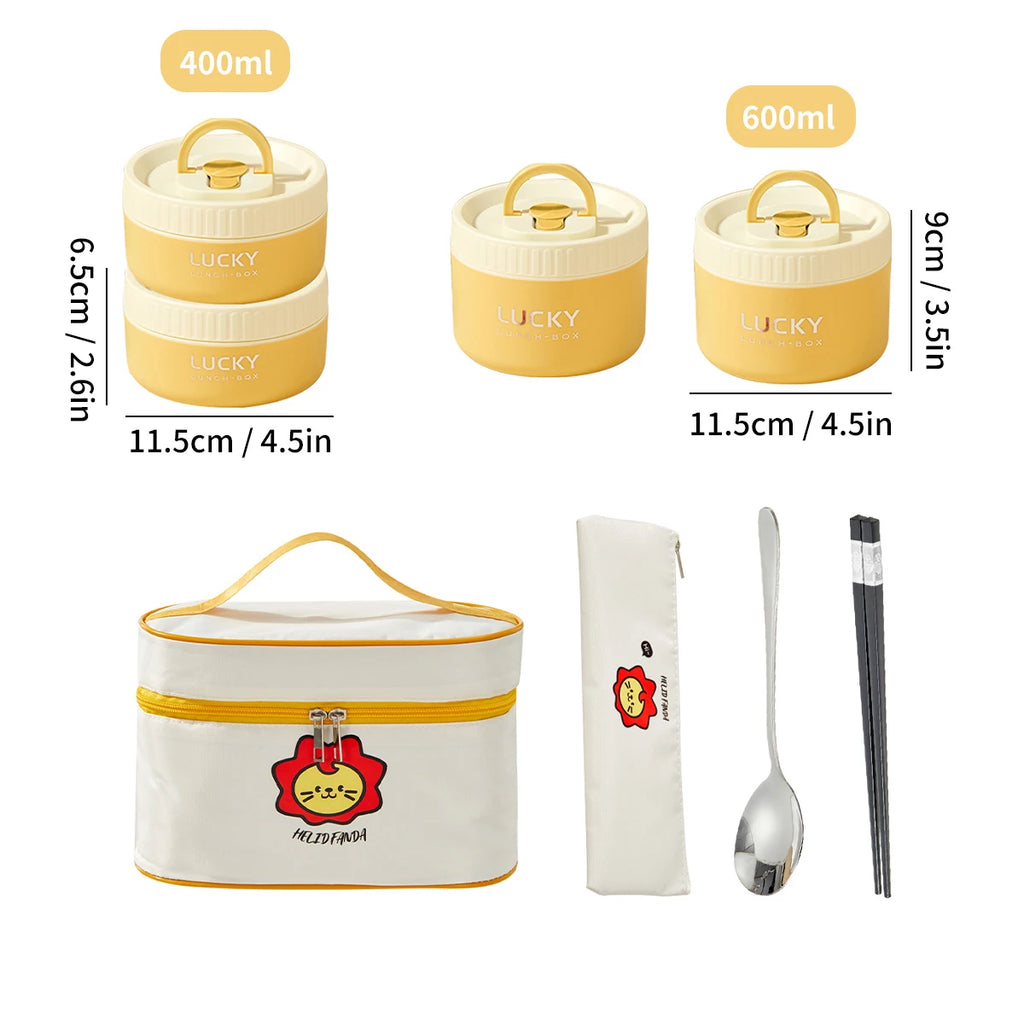 Insulated Stainless Steel Bento Box - Leak Proof & Microwave Safe
