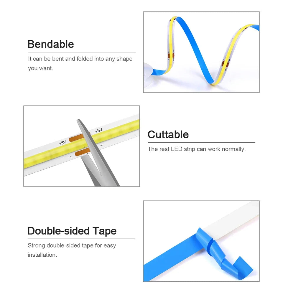 Smart Dimmable 5V Tuya Zigbee LED Strip - Flexible & Efficient Lighting