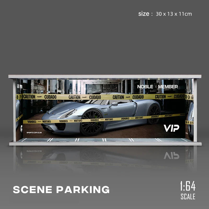 Vibrant LED Garage Scene Model 1:64 for Collector's Displays