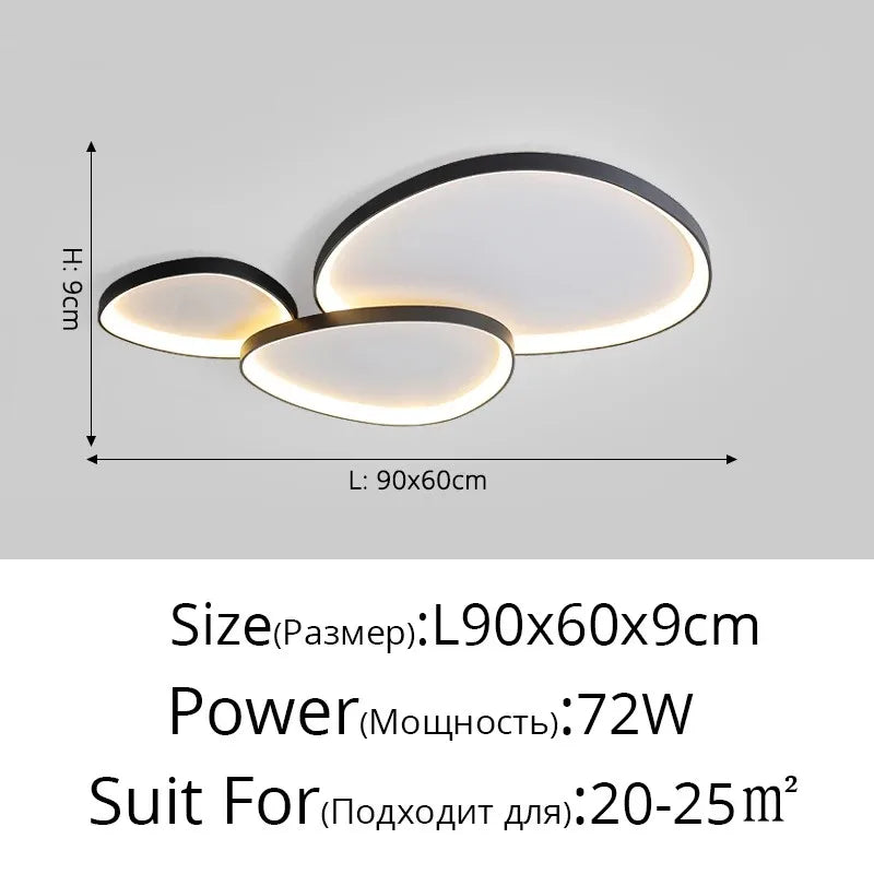 Sleek Modern LED Ceiling Light - Ultra-Thin Indoor Chandelier