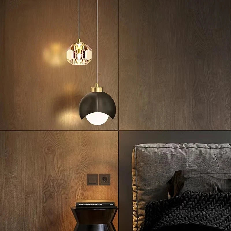 Modern Glass Ball LED Pendant Lamp for Dining & Bedroom Decor
