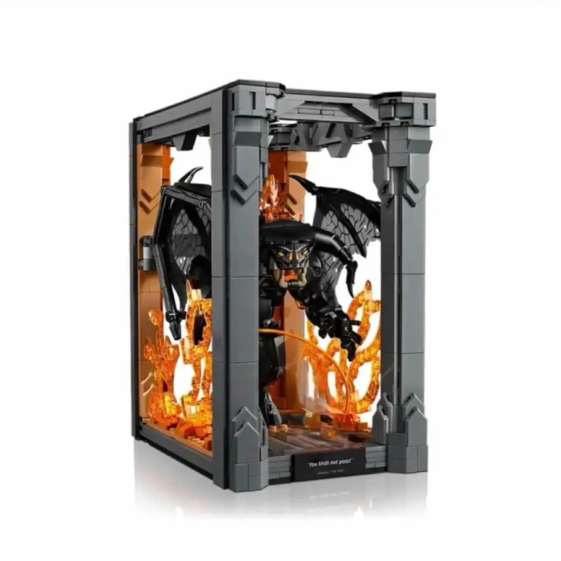 Enchanting Balrogs Book Nook Model - Creative Building Blocks