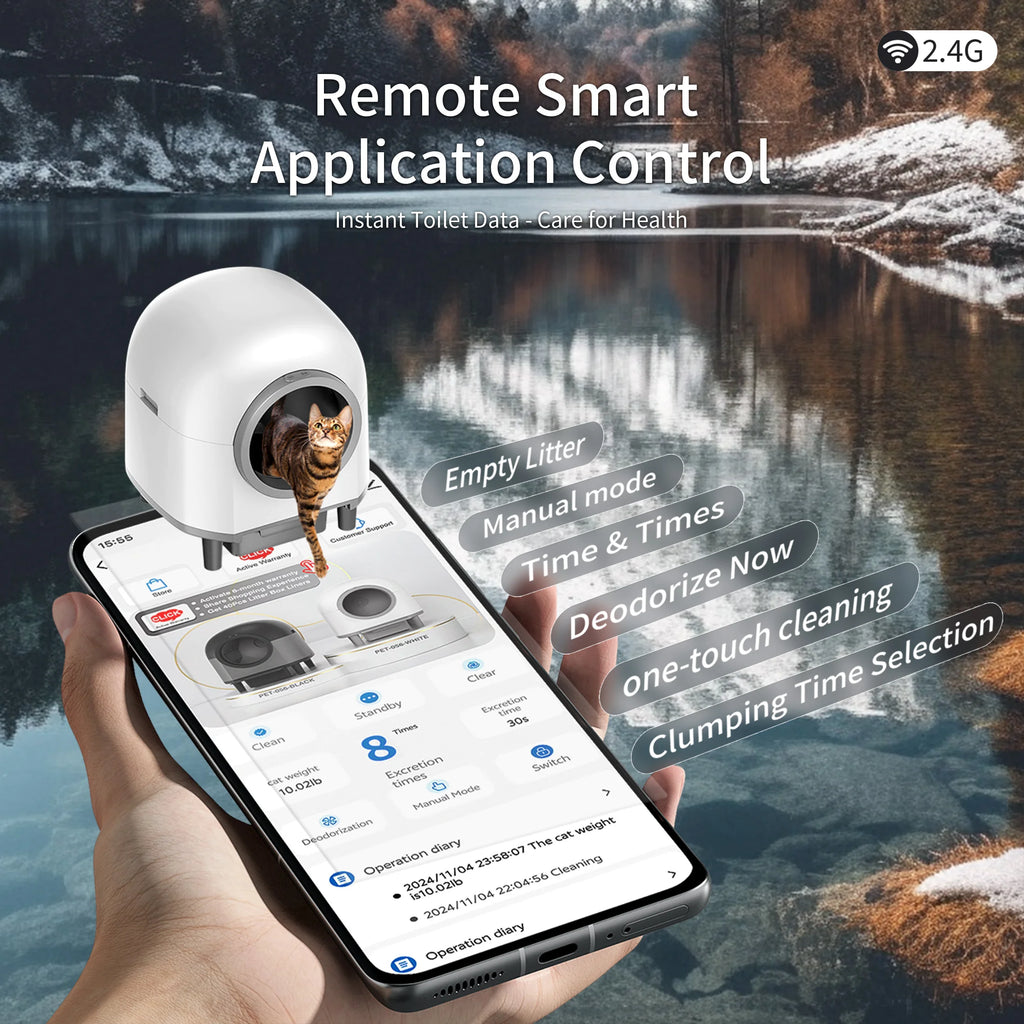 REDSASA Smart Automatic Cat Litter Box with App Control & Safety Sensors