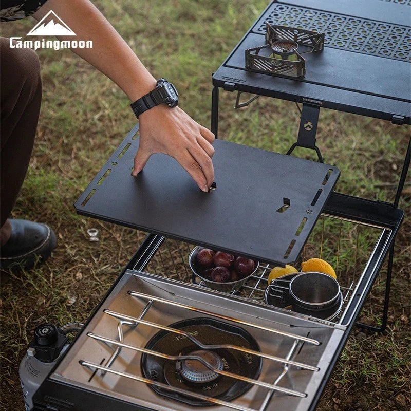 Stainless Steel Camping Table Cover - Durable & Space-Saving