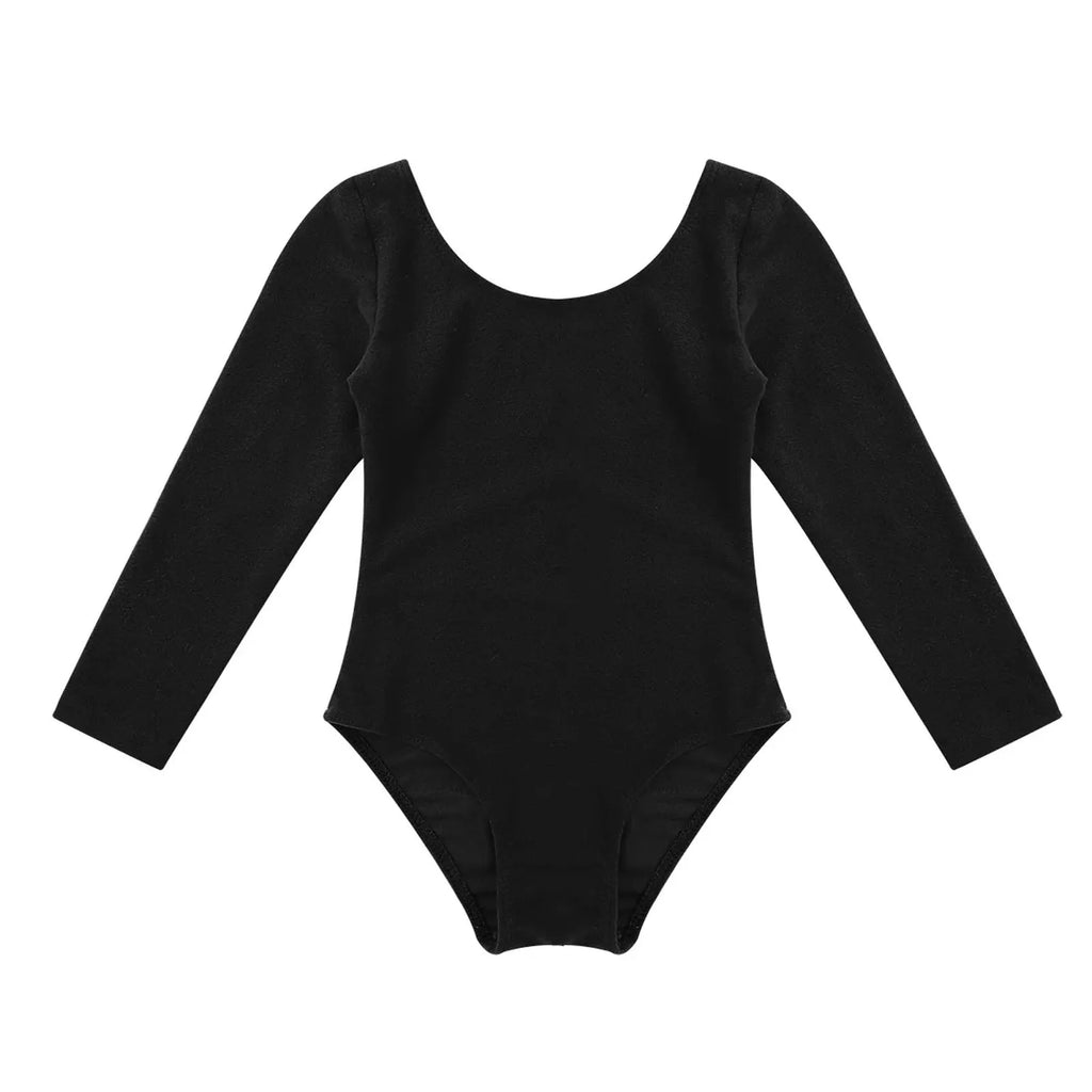 Girls Long Sleeve Ballet Leotard - Soft & Stretchy Dance Costume