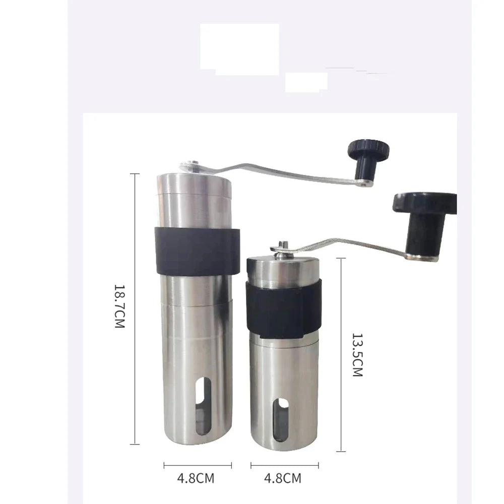 Adjustable Portable Manual Coffee Grinder - Stainless Steel Design