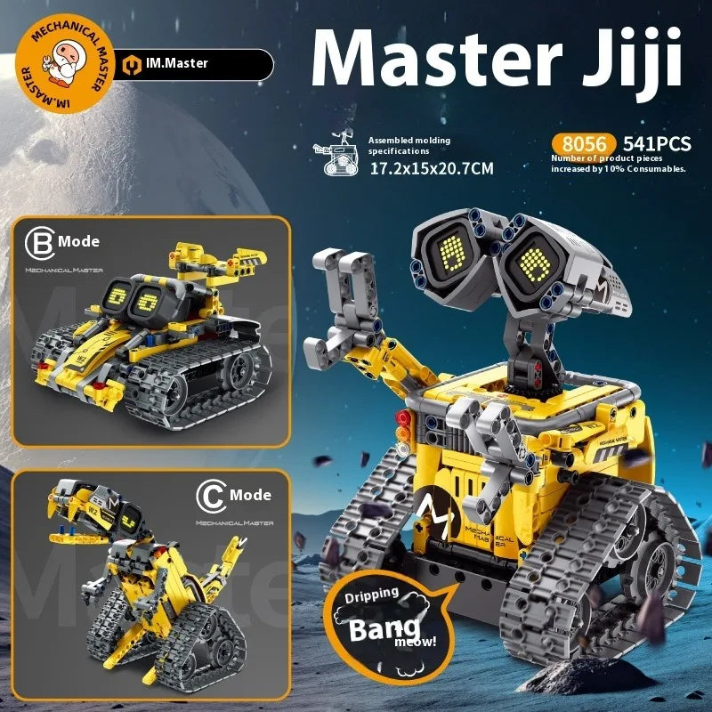 3-in-1 LED Robot Building Block Set for Kids - DIY Educational Toy