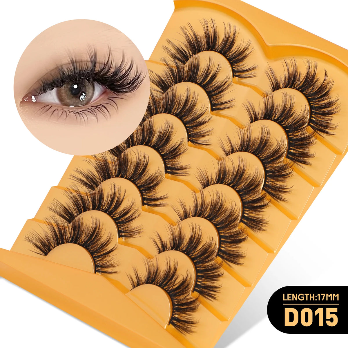 WOSHEER Cat Eye Half Lashes - Soft Wispy Faux Mink Eyelashes