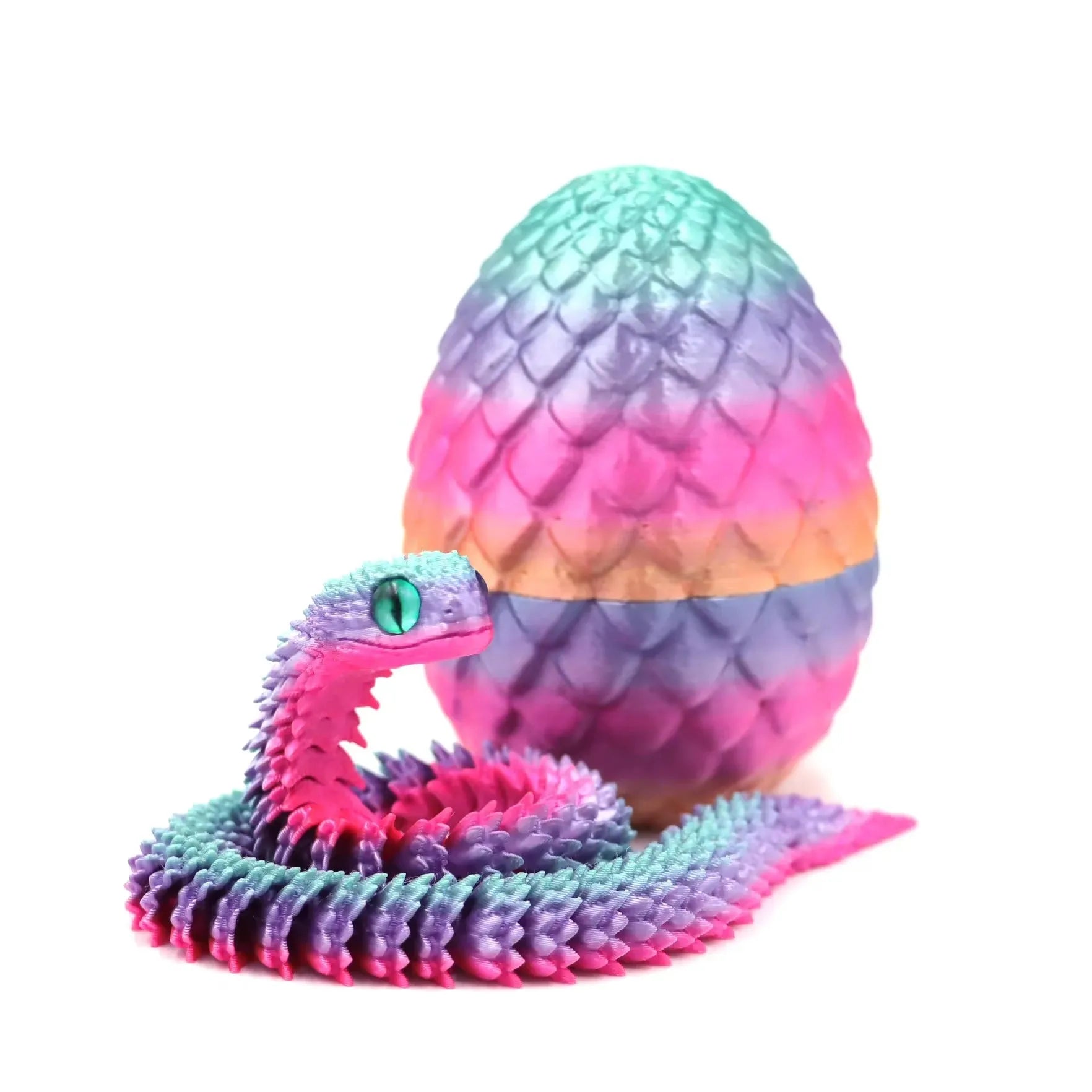 3D Printed Snake Egg Figurine - Unique Anime Desk Decor