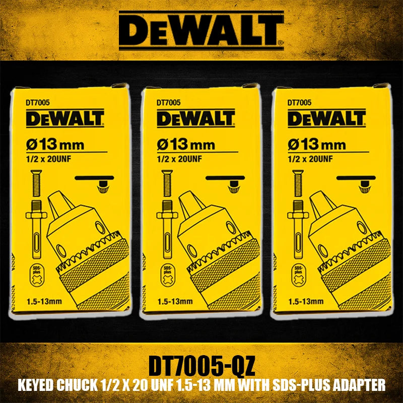 DEWALT 1/2" Keyed Chuck & SDS-Plus Adapter for Versatile Drilling