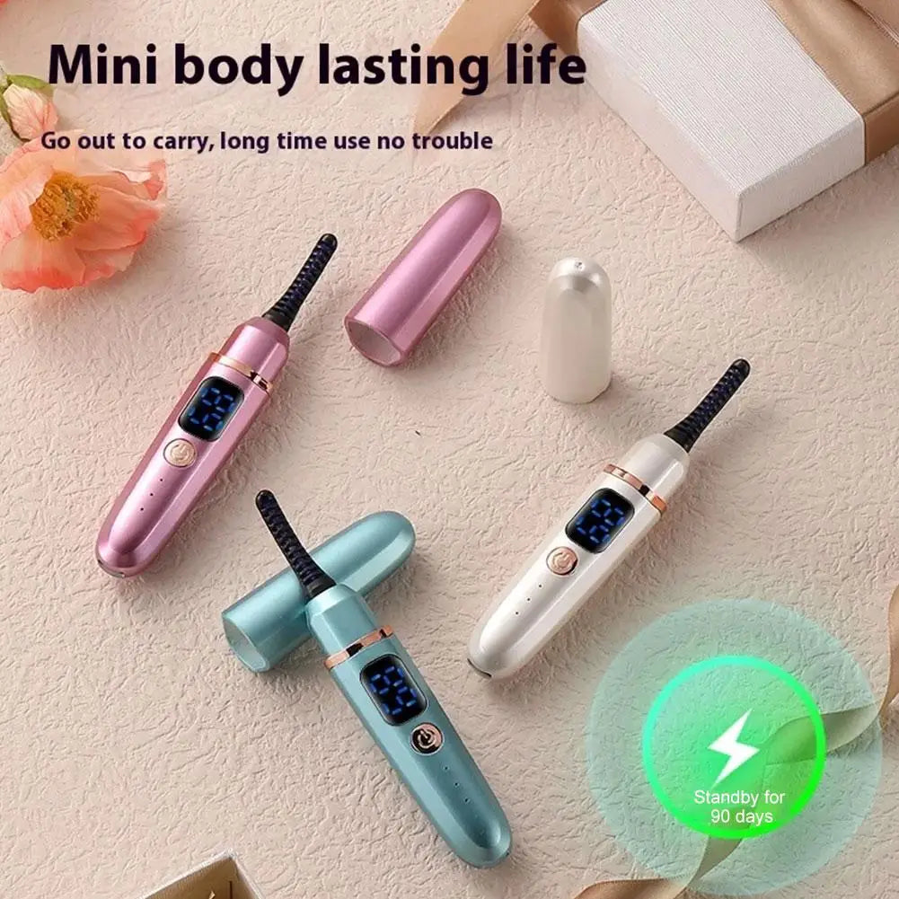Rechargeable Heated Eyelash Curler with Digital Display & 3 Temperatures
