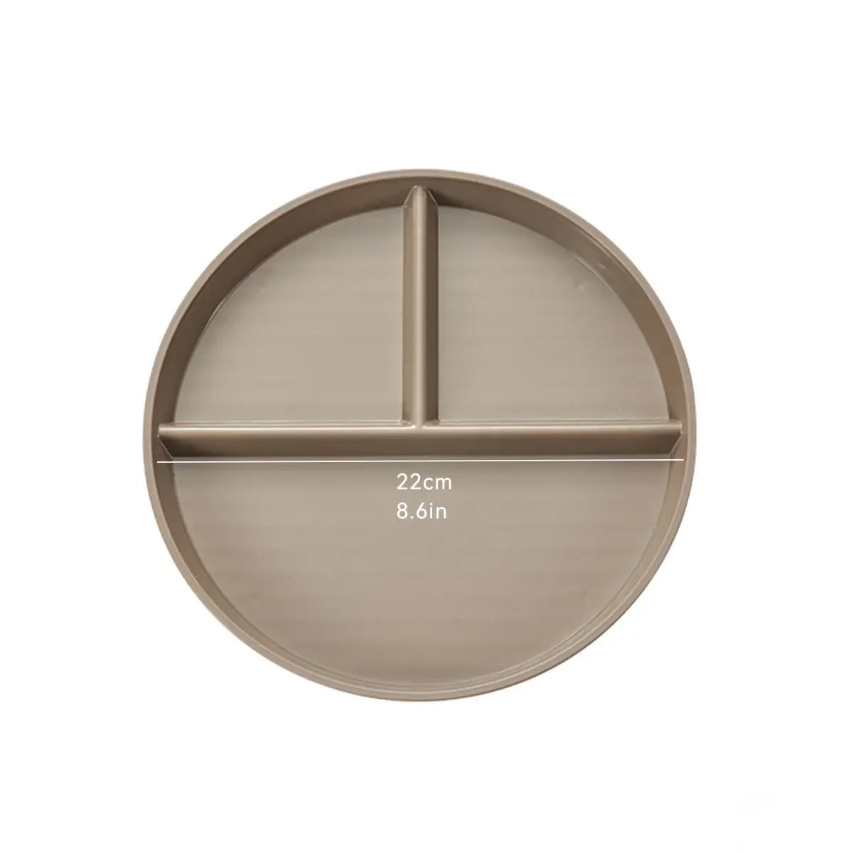 Divided Round Reusable Food Plate - Dishwasher & Microwave Safe