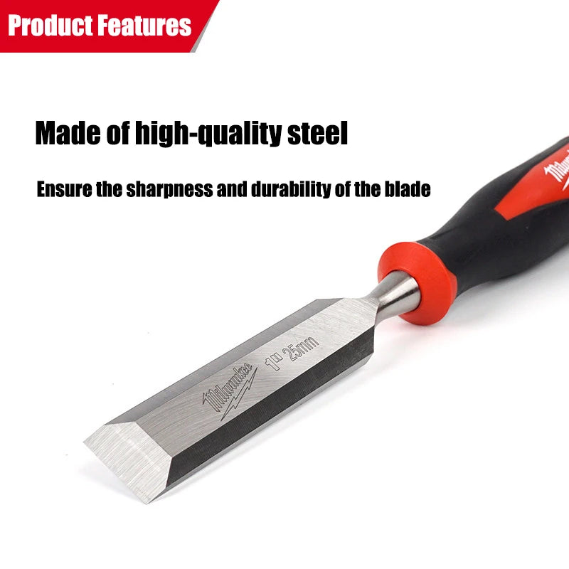 Milwaukee 4-Piece Wood Chisel Set - Ergonomic & Precision Engineered