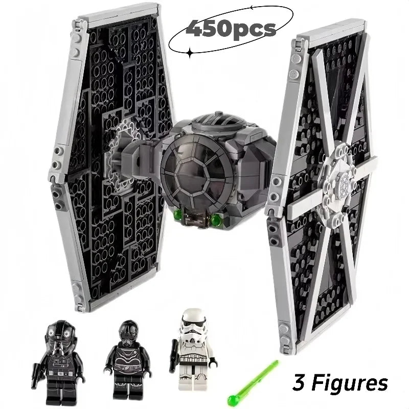 Imperial Tie Fighter Building Blocks Model Kit - Educational Space Toy