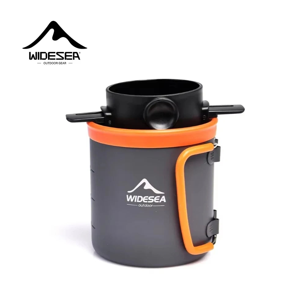 Widesea Outdoor Camping Coffee Cookware Set - Portable Stainless Steel