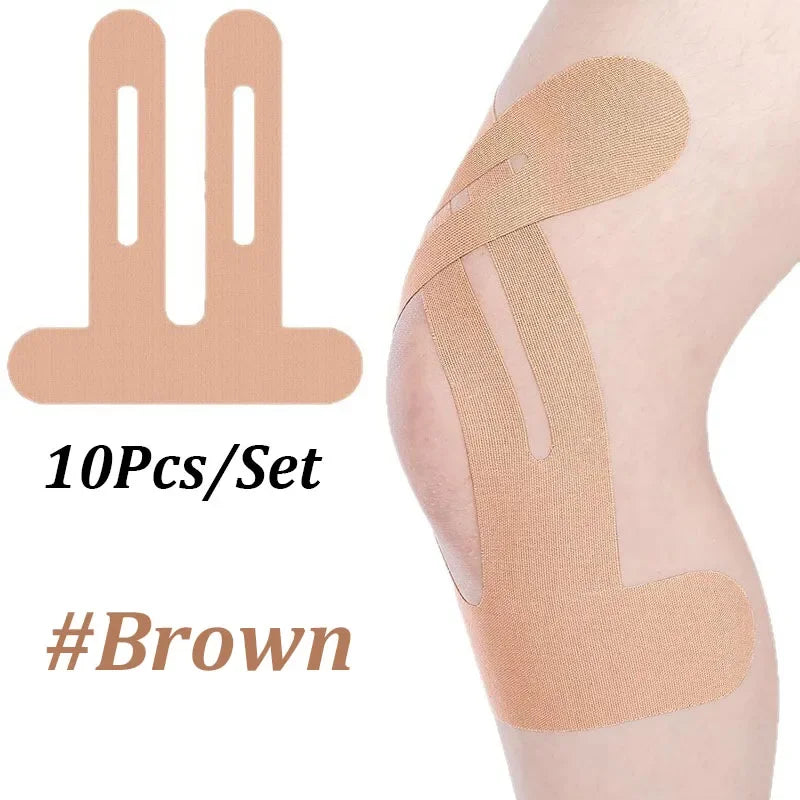 10PCS Kinesiology Tape for Knee Support - Waterproof & Breathable