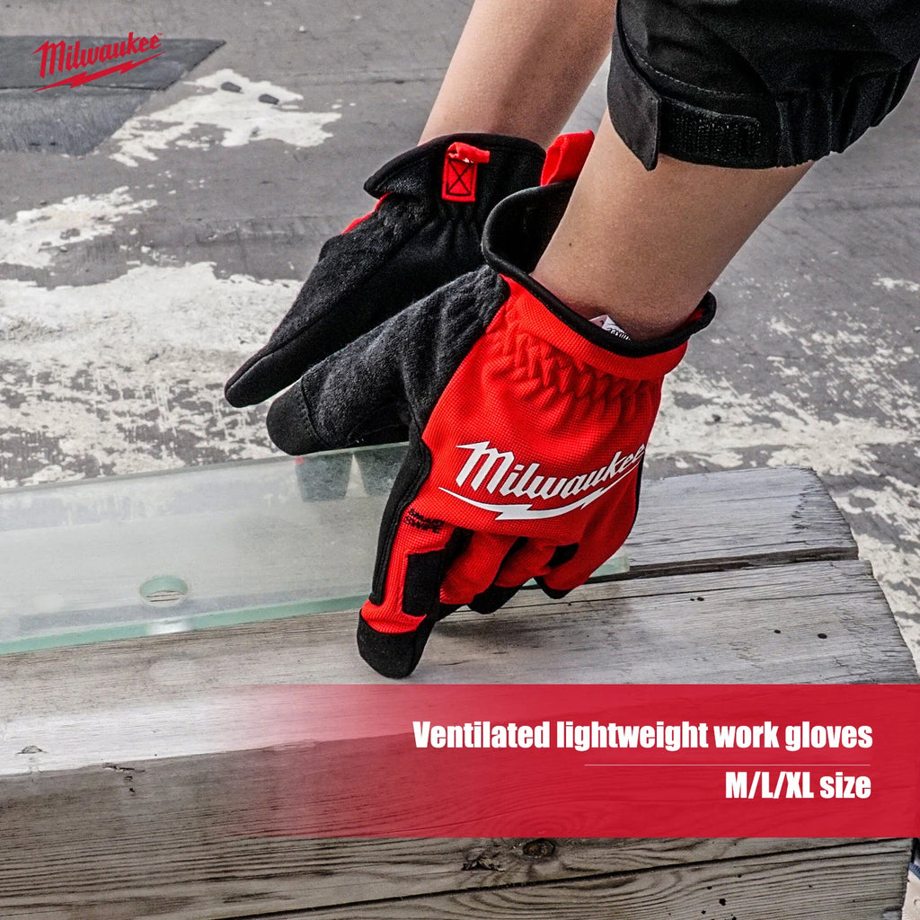 Milwaukee Lightweight Work Gloves - Breathable & Waterproof Comfort