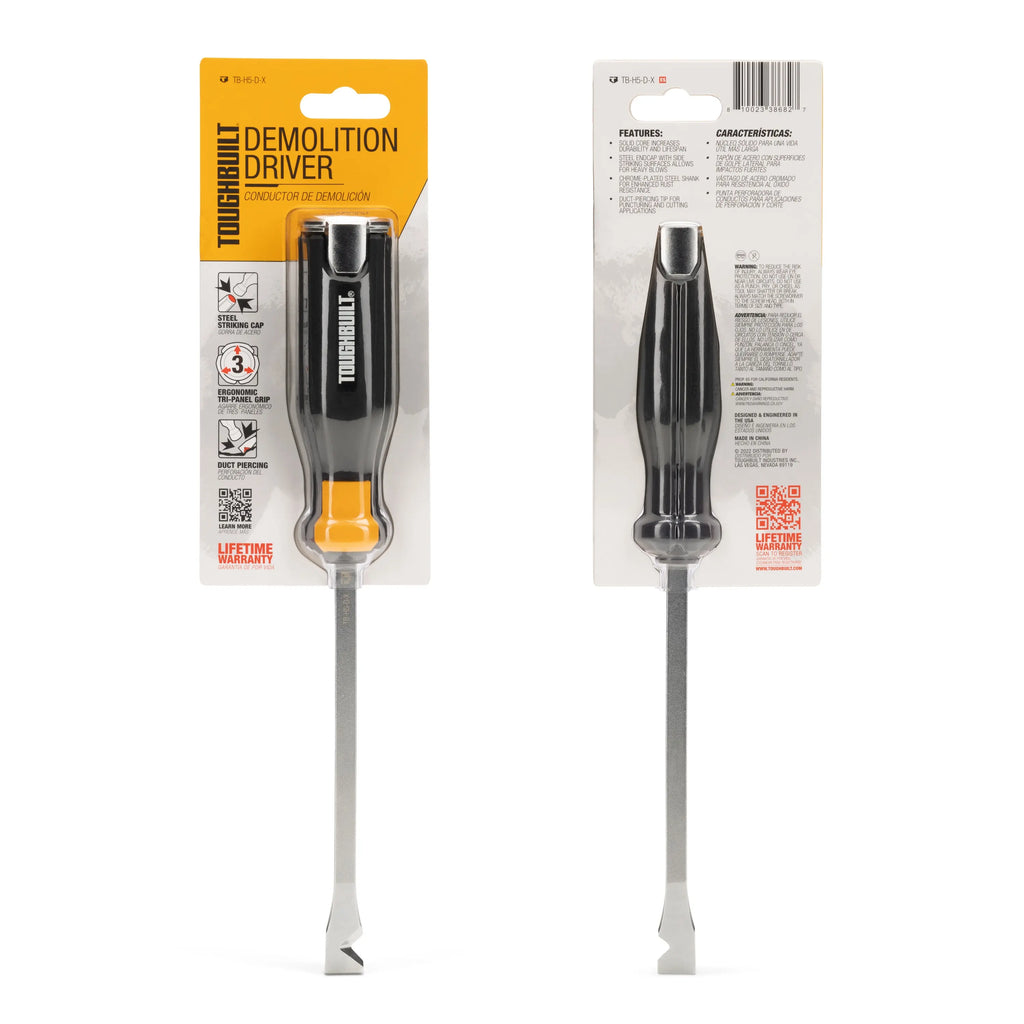 ToughBuilt Demolition Driver - Heavy-Duty Duct Piercing Tip Tool