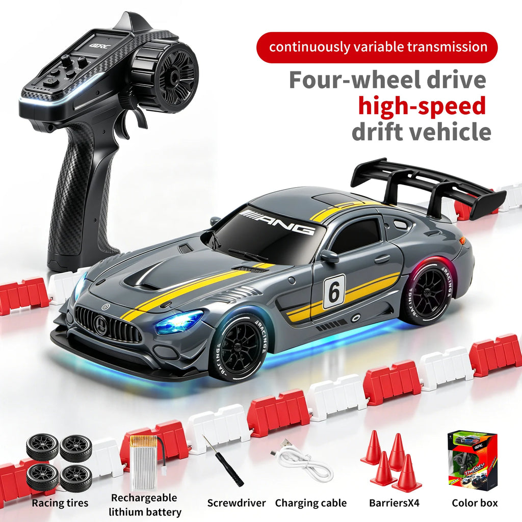 4DRC Mini RC Racing Car - 4WD Pocket Drift 1:43 High-Speed Toy