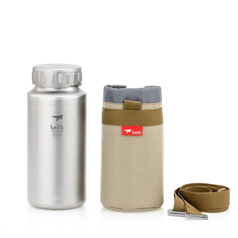 Keith Titanium Sports Bottle - Ultra-Light Durable Drinkware, 0.9L/1.2L