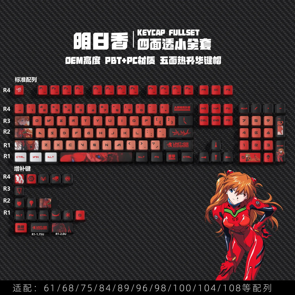 122-Key Customizable Pudding Keycaps for Mechanical Keyboards