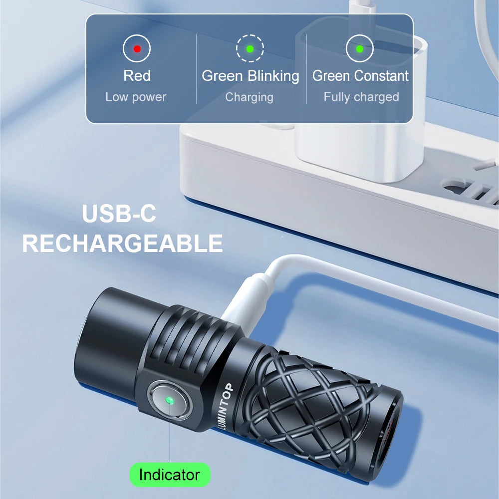 LUMINTOP W3 Rechargeable LED Flashlight - 700M Waterproof Tent Torch