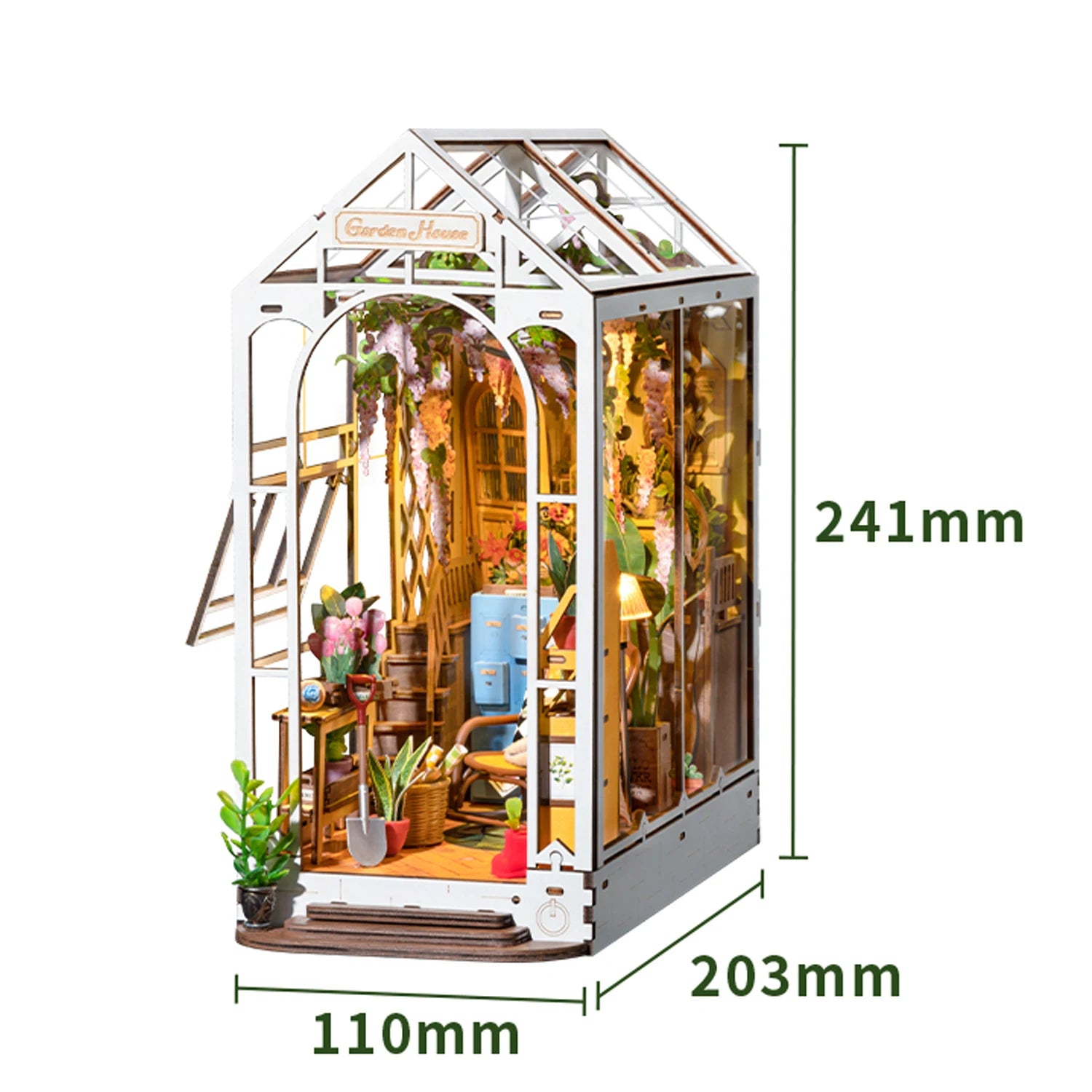 Rolife DIY Gardenhouse Book Nook Model Kit with LED Light - TGB06