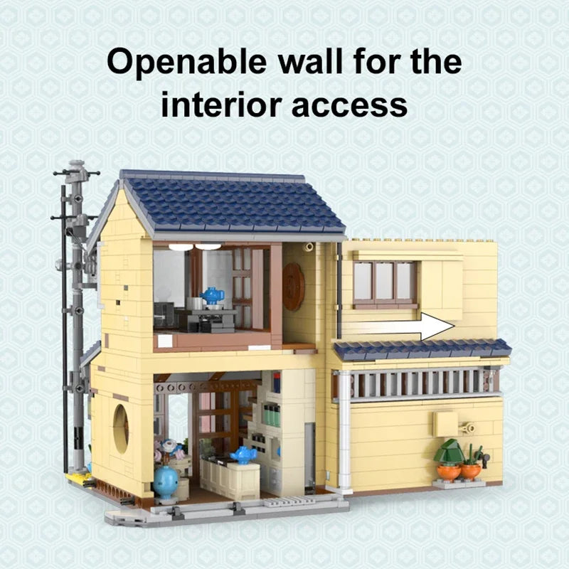 LED Japanese Tea Shop Building Blocks - Creative Architecture Toy Set
