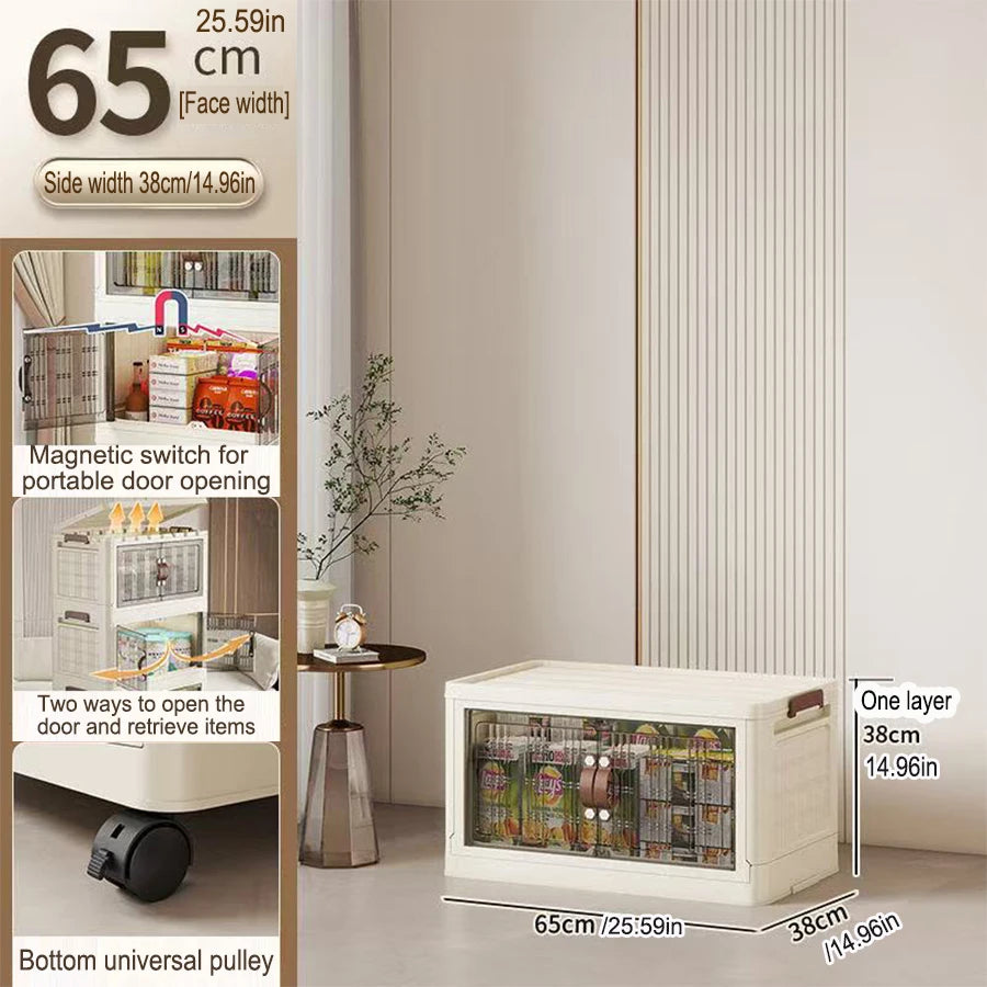 Eco-Friendly Large Capacity Folding Storage Cabinet - Space Saver