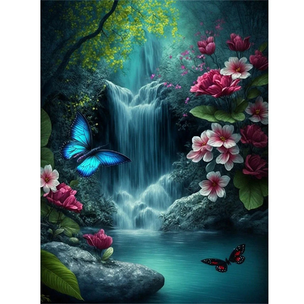 5D Diamond Painting Kit – Stunning Waterfall Art for Home Décor