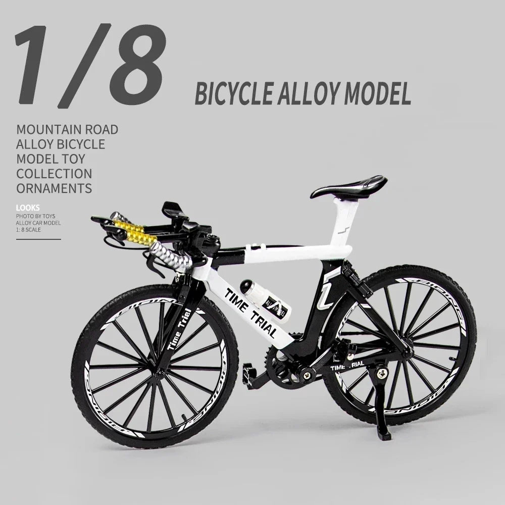 1:8 Scale Diecast Metal Mountain Bike - Realistic Mini Model Toy