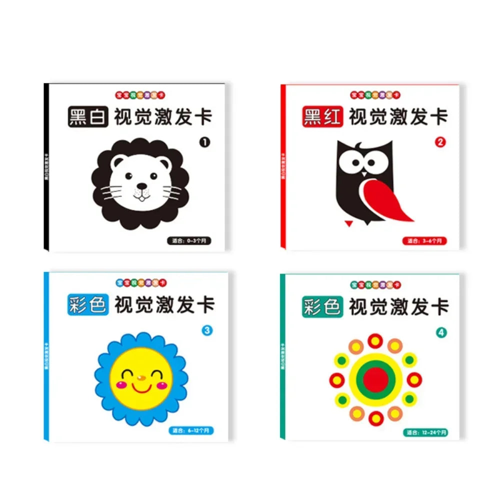 Montessori Black and White Baby Stimulation Cards - High Contrast Learning