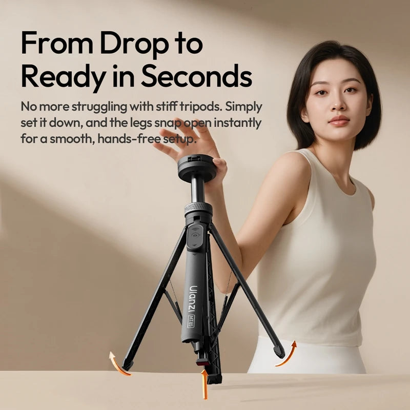 Ulanzi MT-85 Automatic Phone Tripod & Selfie Stick for iPhones