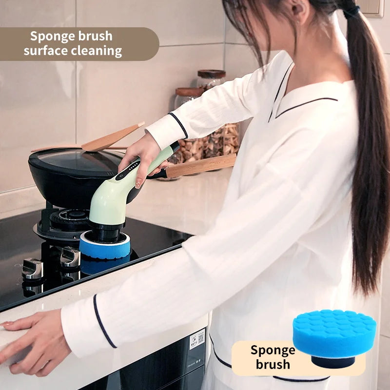 9-in-1 Electric Spin Scrubber | Effortless Multi-Surface Cleaning