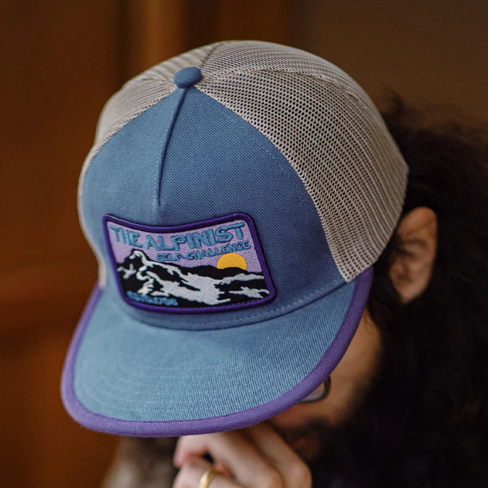 Maden Adjustable Color-Block Cap - Breathable Flat Brim Hat