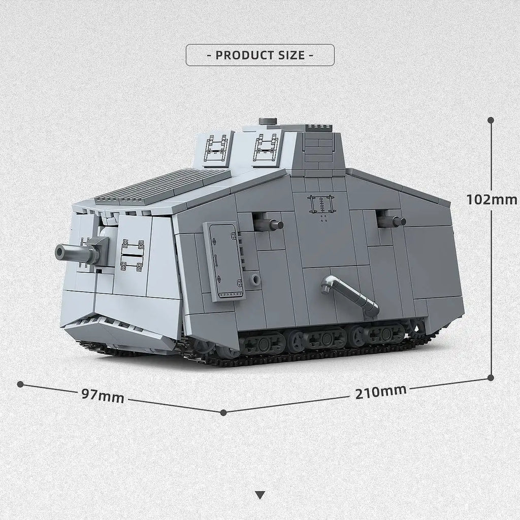 MOULD KING A7V Heavy Tank Building Blocks - 920pcs Military Model