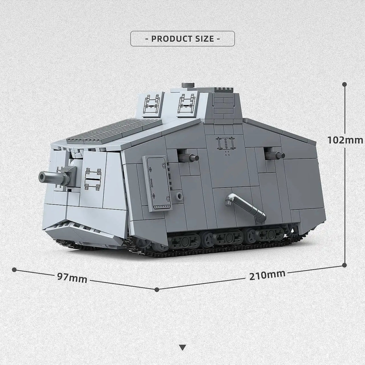 MOULD KING A7V Heavy Tank Building Blocks - 920pcs Military Model