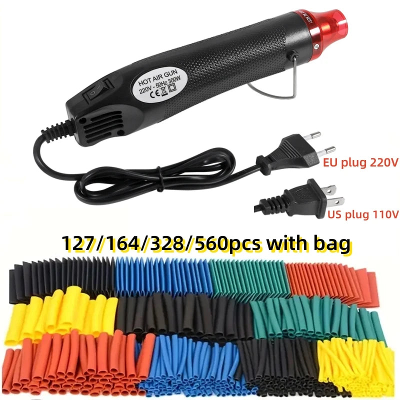 AOKIN 127/164/328/560Pcs Heat Shrink Tubing Kit with Hot Air Gun