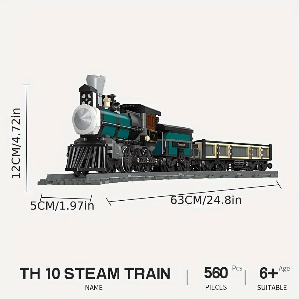 BRO1 GWR Steam Train Building Toy - Creative Model Kit for All Ages