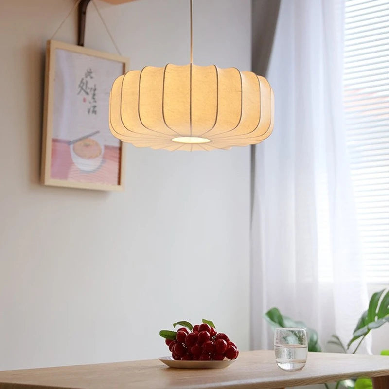 Wabi-Sabi Silk Pendant Chandelier - Elegant Living Room Lighting