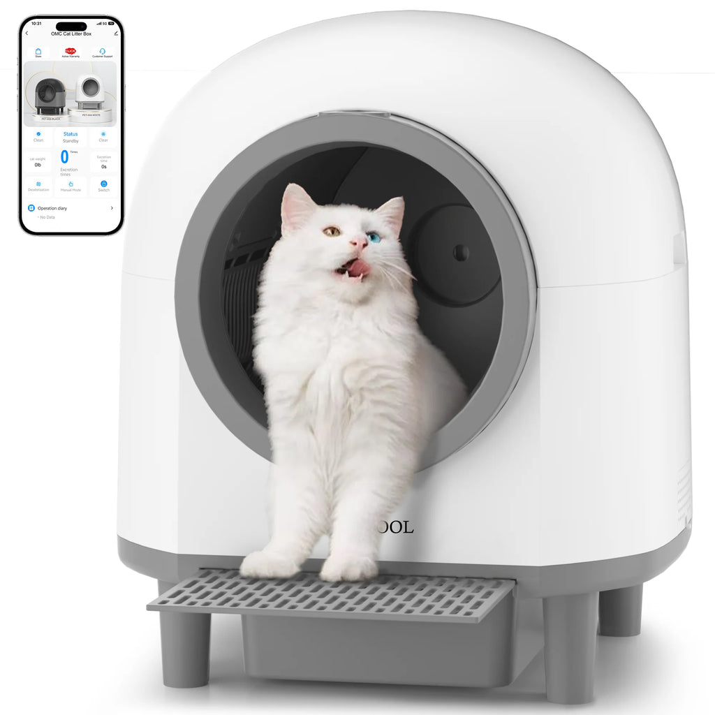 REDSASA Smart Automatic Cat Litter Box with App Control & Safety Sensors