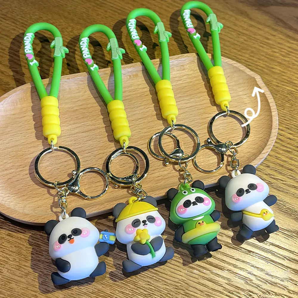 Adorable Kung Fu Panda 3D Soft Rubber Keychain - Perfect Gift
