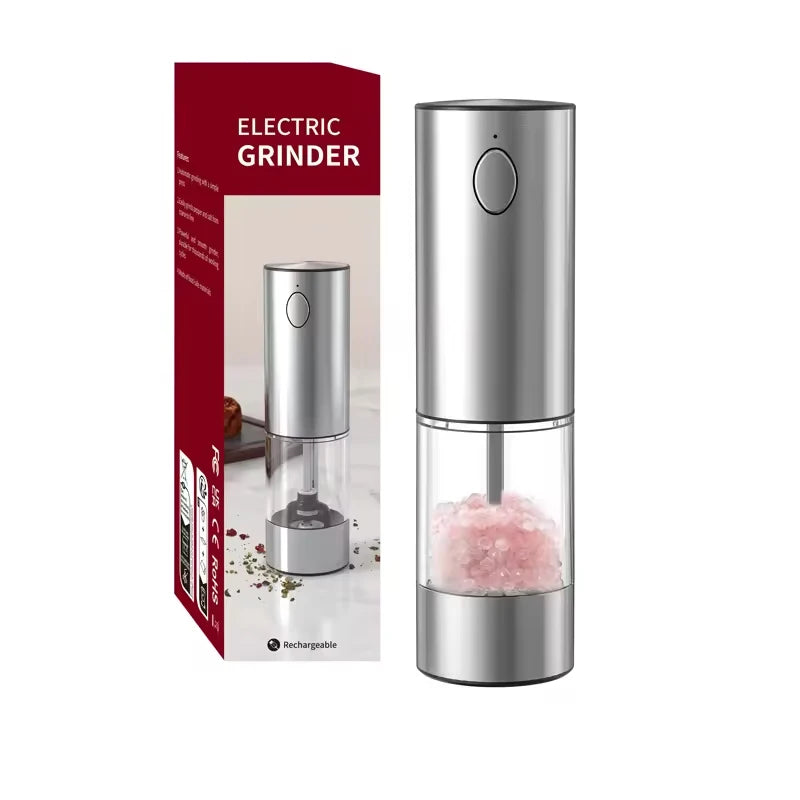 USB Rechargeable Automatic Pepper Grinder - Adjustable Coarseness Mill